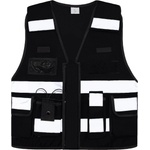 Korntex HI-VIS KXTAC BONN TACTICAL / Мъжка светлоотразителна многофункционална жилетка - черна M/XL (76XTAC002zh)
