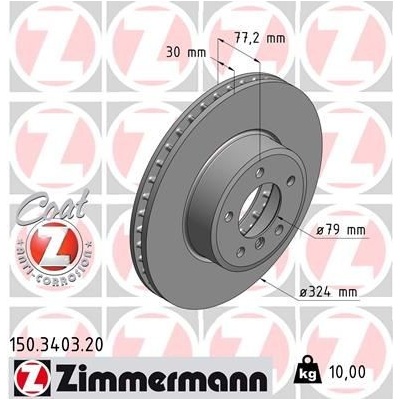 Brzdový kotouč ZIMMERMANN 150.3403.20 | Zboží Auto