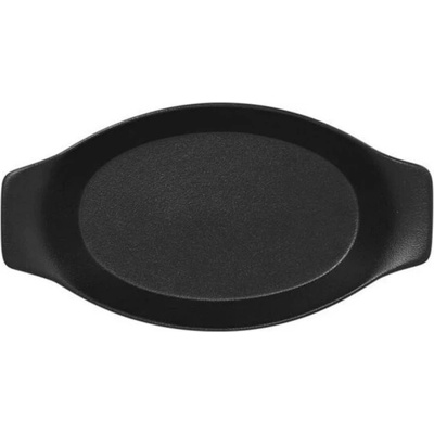 RAK Porcelain Tanier oválny s rúčkou 20 cl, čierna NFOPOD20BK-12