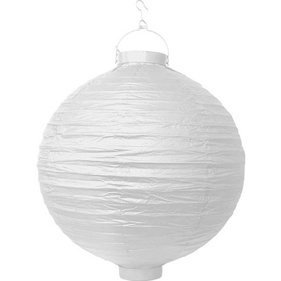 Lampion se žárovkou BÍLÝ 20 cm – Zbozi.Blesk.cz