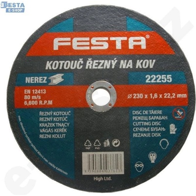 Festa Levior Kotouč řezný 125 x 1,6 x 22,2 mm 22252