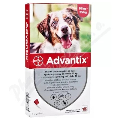 Advantix spot-on 10-25 kg 4 x 2,5 ml