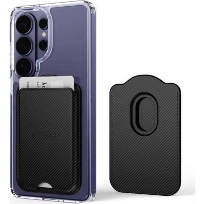 Tech-Protect Magsafe Калъф за Карти, Tech-Protect MagWallet Carbon Card Case, Черен (5906302326396)