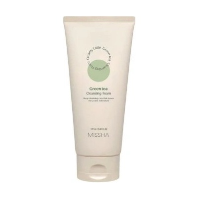 Missha Creamy Latte Cleansing Foam Green Tea - Почистваща пяна за лице със зелен чай 172мл