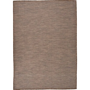 vidaXL Градински плоскотъкан килим, 140x200 см, кафяв (340789)