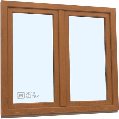 KNIPPING Plastové okno - 70 AD, 1500x1500 mm, O+OS klapačka, zlatý dub Barva, imitace: zlatý dub/zlatý dub (oboustranně)