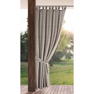 Eurofirany Garden Outdoor curtain with Velcro loops, 1 piece, opaque and weatherproof, UV protection, for balcony, terrace, pergola, gazebo, H240 x W155 cm, mottled brown - ZAS/GARDEN