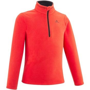 Quechua detská mikina MH100 červená oranžová