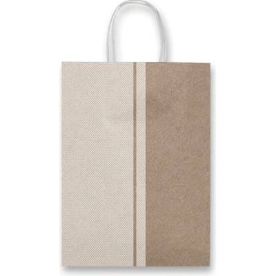 Sadoch Kraft White Stripe - dárková taška - 360 x 120 x 410 mm