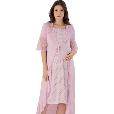 Комплект за бременни и кърмачки в бледо лилаво