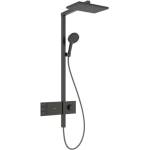 Hansgrohe Raindance Alive Q - Душ комплект с термостат, 21x34 см, 3 струи, EcoSmart, матиран черен хром 24591340 (24591340)