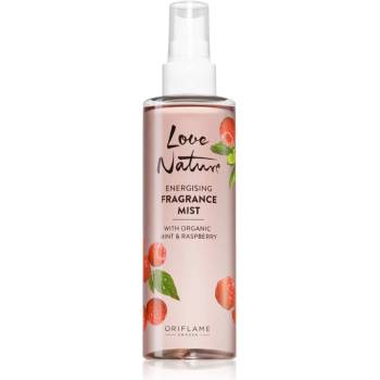 Oriflame Love Nature Organic Mint & Raspberry освежаващ спрей за тяло с аромат на малини 200ml