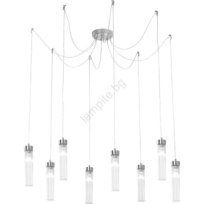 Kolarz 6009.30850 - Пендел RAGGIO 8xE14/25W/230V паяк сребрист (KL0136)