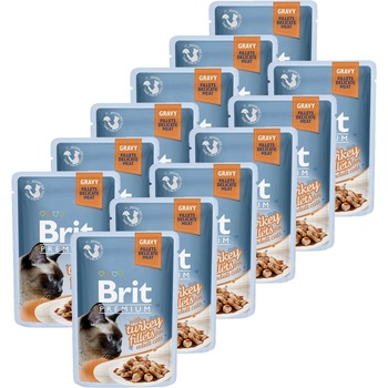 Brit Капсула BRIT Premium Cat Delicate Fillets in Gravy with Turkey 12 x 85 г