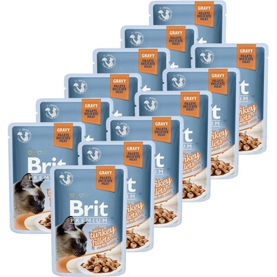 Brit Капсула BRIT Premium Cat Delicate Fillets in Gravy with Turkey 12 x 85 г
