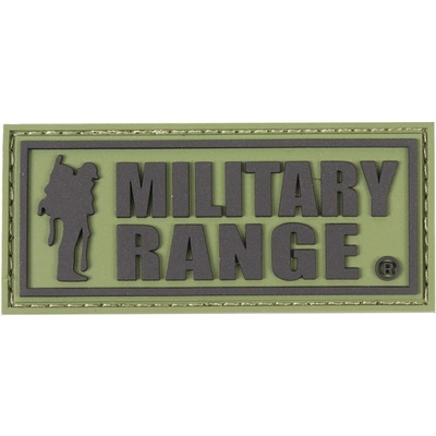 Nášivka MILITARY RANGE veľká ČIERNY nápis