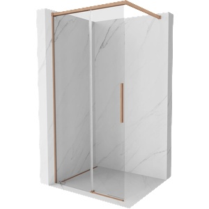 Mexen Rox душ кабина Walk-in 80 x 200 cm, прозрачна 8 mm, четкана мед - 8C2-080-003-65-00 (8C2-080-003-65-00)