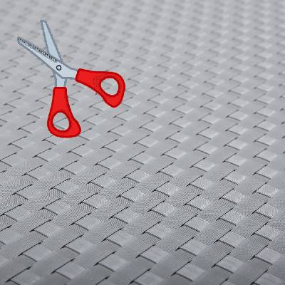 Umelý ratan - svetlo šedá, výška 1,1m (Ratanová rohož technoratan - metráž)