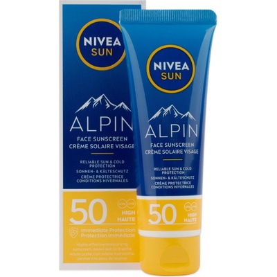 Nivea Sun Alpin pleťový opalovací krém SPF50 50 ml – Zboží Dáma