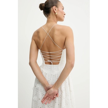 Bardot Памучна рокля Bardot в бяло дълга разкроена 59786DB2 (59786DB2)