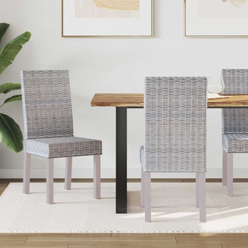 vidaXL Трапезен стол 2 pcs Бял лак 45 x 54 x 93 см (42012419)