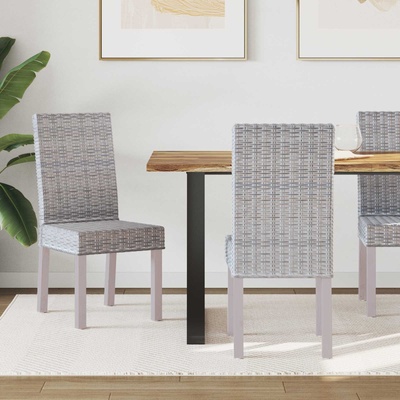 vidaXL Трапезен стол 2 pcs Бял лак 45 x 54 x 93 см (42012419)