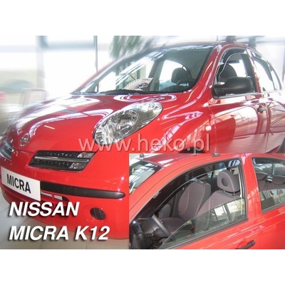 Deflektory Nissan Micra 2002-2010 predné