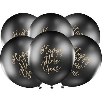 Image 1 of PartyDeco Черен балон - Честита Нова година/Happy New Year