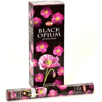 Hem Indické vonné tyčinky Black Ópium 23 cm 20 ks