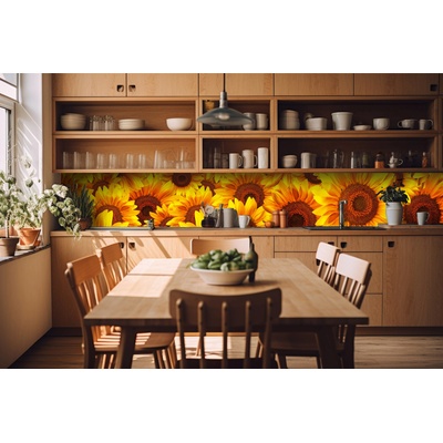 DIMEX ART Фототапет за кухня - слънчогледи 420 x 60 см