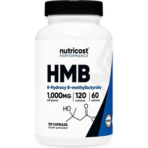 Nutricost При активен спорт - HMB (Бета-хидрокси-бета-метилбутират), 500 mg/120 капсули, 60 дози Nutricost (00887 (217201) NC)
