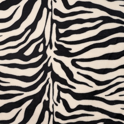 Strima Cute Fleece Print - zebra, čierna