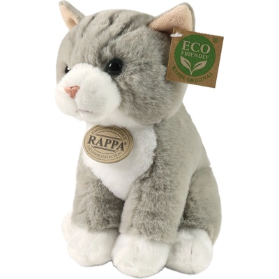 Rappa Плюшена играчка Rappa Soft Collection - Сива котка, седяща, 23 cm (250819)
