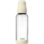 BIBS Стъклена бебешка бутилка Bibs - С каучуков биберон, 240 ml, Ivory (5020216) - baby