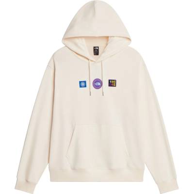 The North Face Мъжки суичър The North Face Explorer Badges RLX Hoodie - White Dune (017-4702-0215)