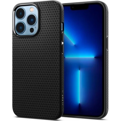Apple Силиконов калъф кейс Spigen Liquid Air за iPhone 13 Pro, черен