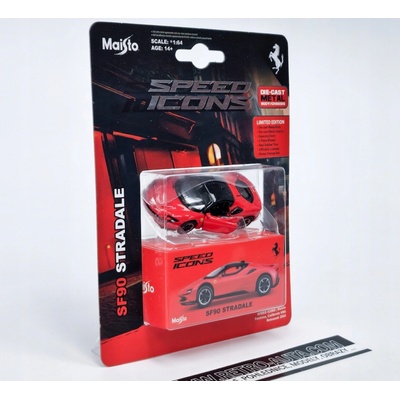 MAISTO Ferrari SF90 Stradale Hybrid červená/čierna 1:64