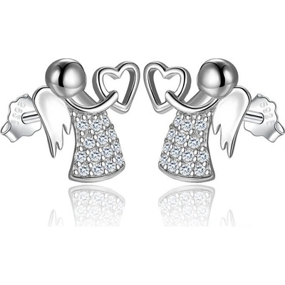 Nubis stříbrné náušnice andílci NB-3987