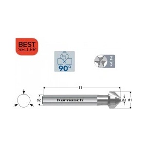 Karnasch Зенкер Ø 15 mm, 90°, HSS-XE, опашка 10.0 mm, DIN 335 форма C, BESTSELLER (1361)