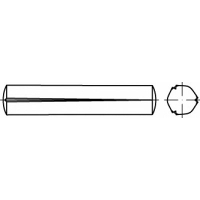 TOOLCRAFT TO-5438439 kužeľový ryhovaný kolík 6 mm ocel 100 ks