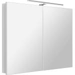 SAPHO Greta - Огледален шкаф с LED осветление 101x70x14 см, 2 врати, матово бяло GR100-0031 (GR100-0031)