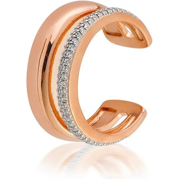 Image 1 of Swan Сребърен пръстен със златно покритие и цирконий JT959R Swan