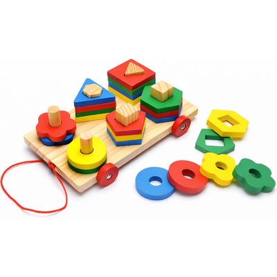 EmonaMall Детски дървен сортер на колела EmonaMall - Код W5750 (W5750-201386814-2002013868149)
