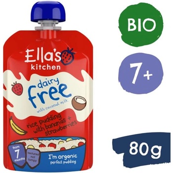 Ella's Kitchen BIO Немлечен оризов пудинг с банани и ягоди (80 г)