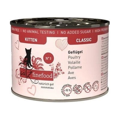 Catz finefood Classic Kitten No.3 s hydinovým mäsom a brusnicami 200 g