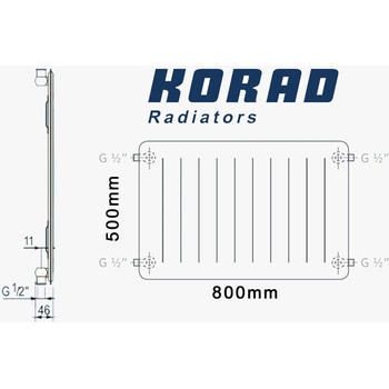 Korad Radiators 10K 500 x 800 mm