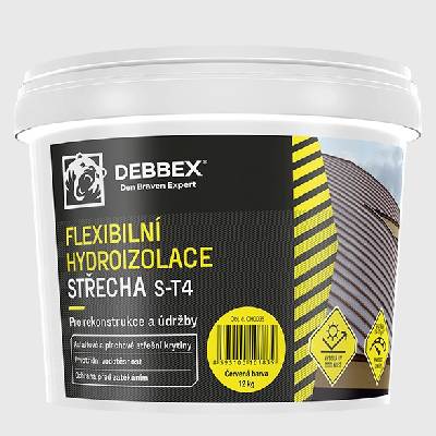 Debbex Flexibilní hydroizolace STŘECHA S-T4 12kg Šedá