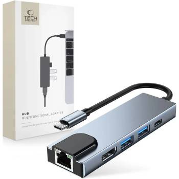 Tech-Protect TECH-PROTECT V3-HUB ADAPTER 5 в 1 сив