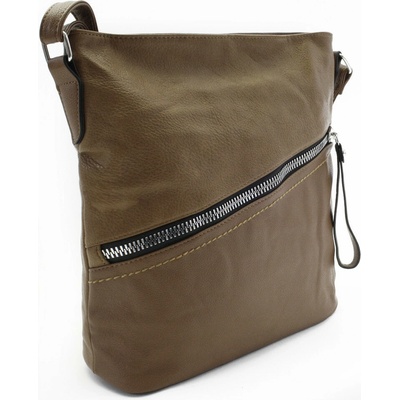 Svetlo hnedá elegantná dámska zipsová kabelka Efraim