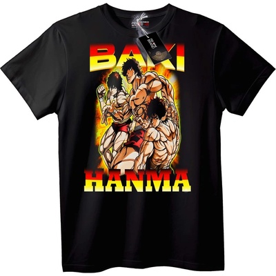 NOONEBRAND Baki Hanma Anime T-Shirt - 2XL, White